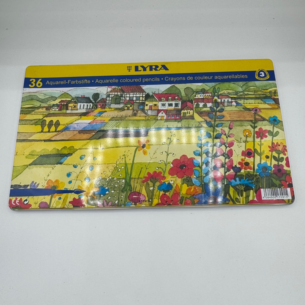 Lyra Osiris 33 Aquarelle Water Soluble Colored Pencils Watercolor Set in Tin